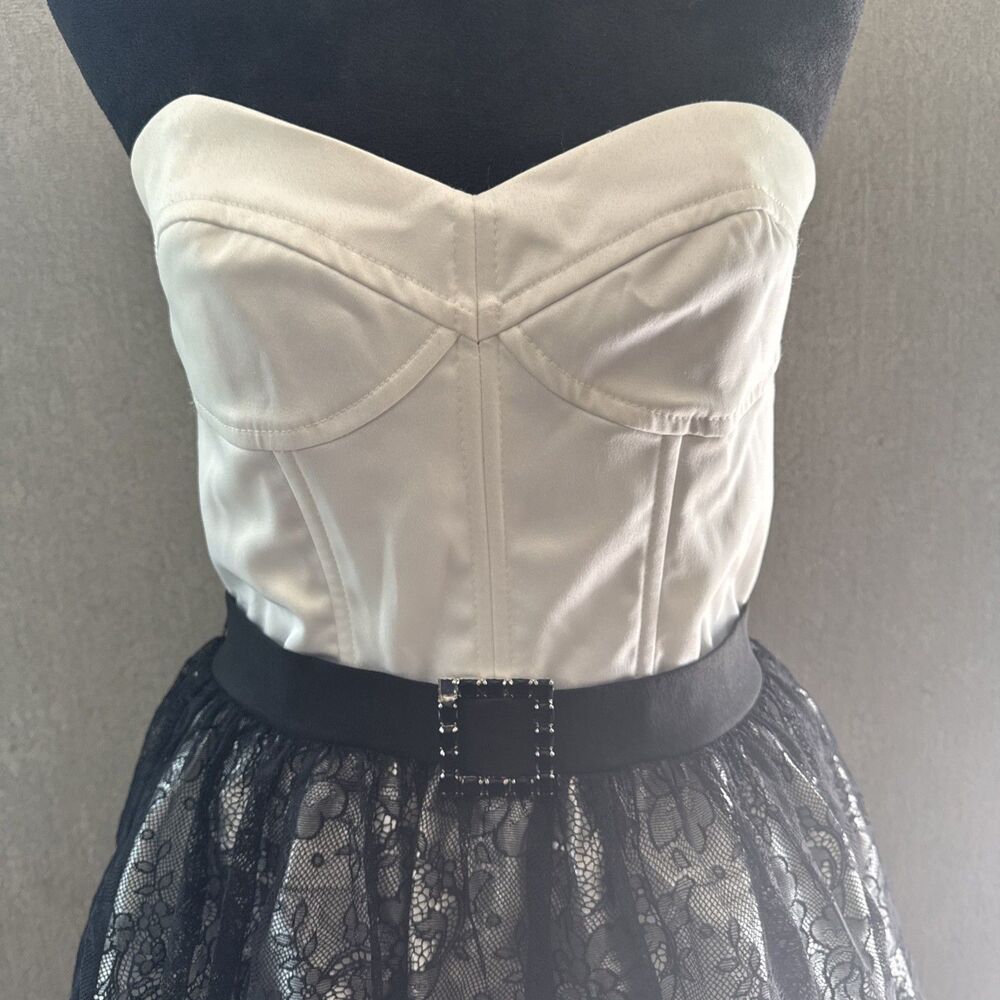 Vintage 80s 90s Jessica McClintock Gunne Sax Dress Size 9 Strapless Prom Party - Picture 1 of 10